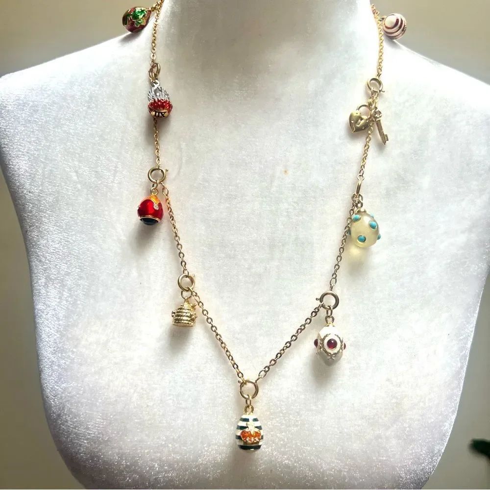 Joan Rivers Multi-Charm Egg Pendant Necklace